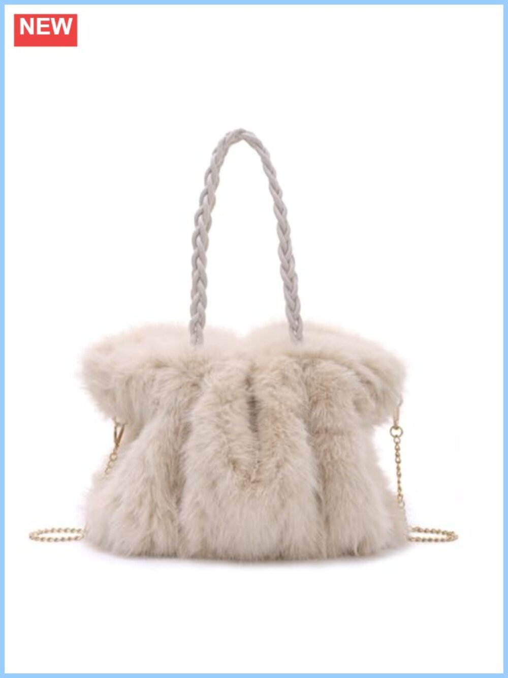 Faux Fur Tote Bag Fluffy Crossbody Shoulder Purse
